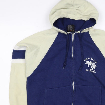 Fruit of the Loom Women’s Blue M Full Zip Miami Beach Hoodie