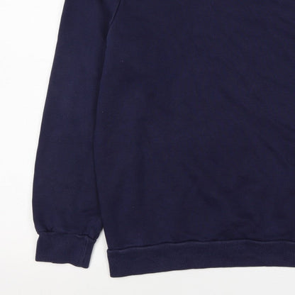 Puma Men’s Blue M Crew Neck Logo Pullover Sweatshirt Sports