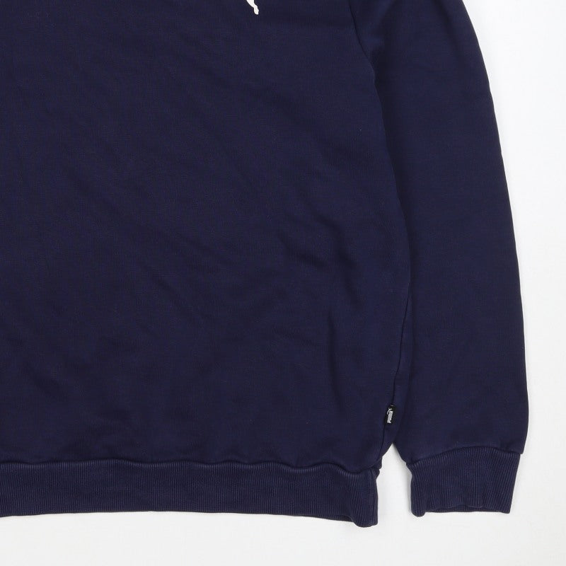Puma Men’s Blue M Crew Neck Logo Pullover Sweatshirt Sports