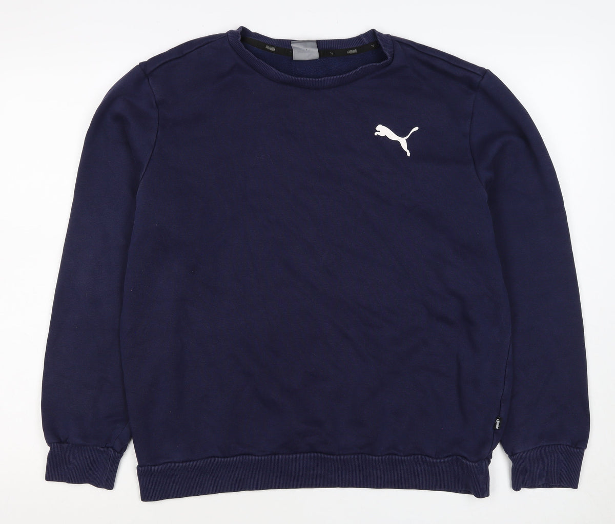 Puma Men’s Blue M Crew Neck Logo Pullover Sweatshirt Sports