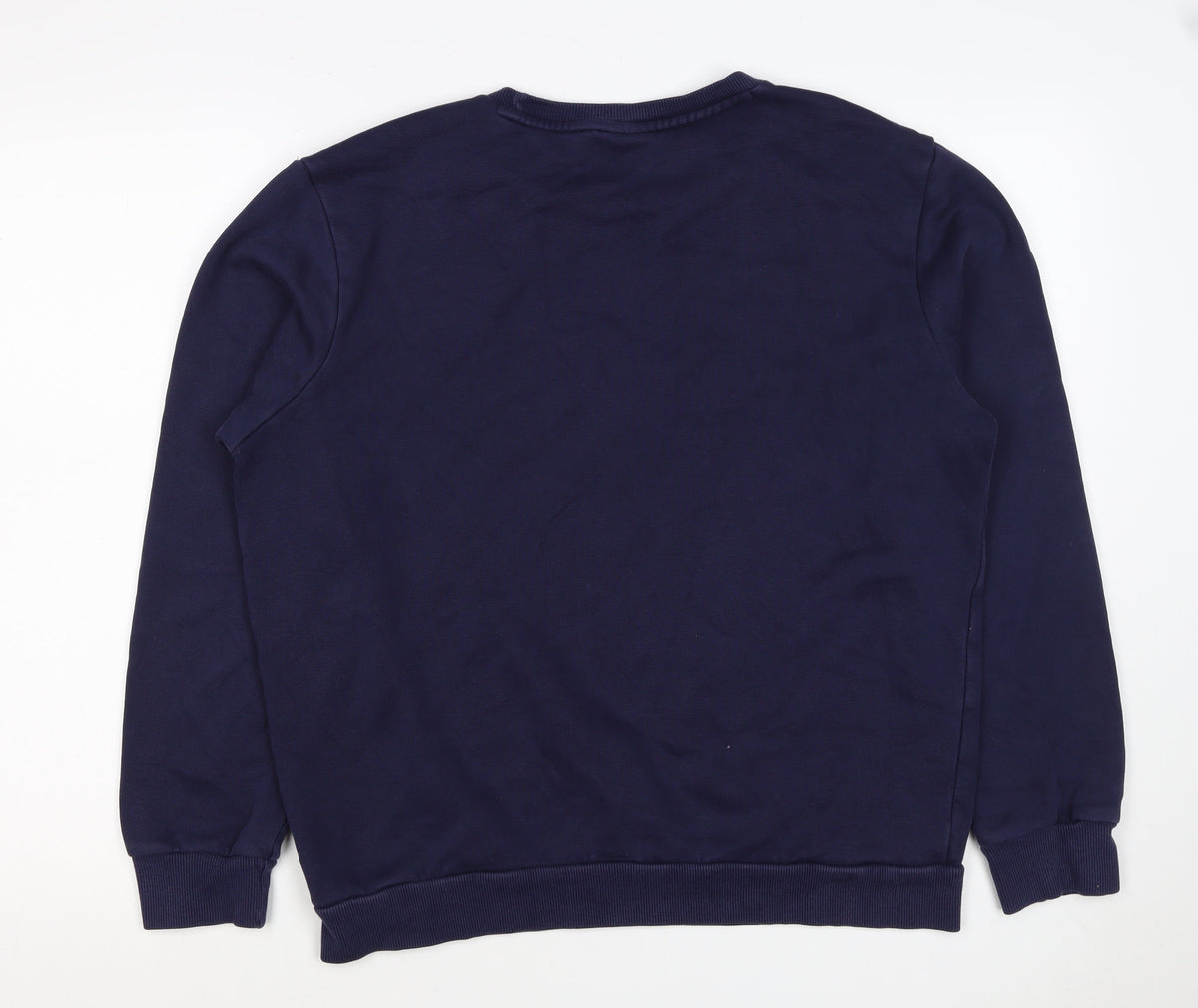 Puma Men’s Blue M Crew Neck Logo Pullover Sweatshirt Sports