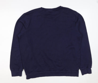Puma Men’s Blue M Crew Neck Logo Pullover Sweatshirt Sports