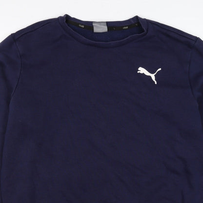 Puma Men’s Blue M Crew Neck Logo Pullover Sweatshirt Sports
