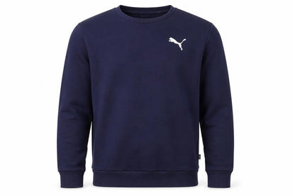 Puma Men’s Blue M Crew Neck Logo Pullover Sweatshirt Sports