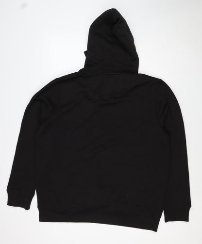 FCUK Men’s Black 2XL Pullover Hoodie Logo Drawstring Pocket