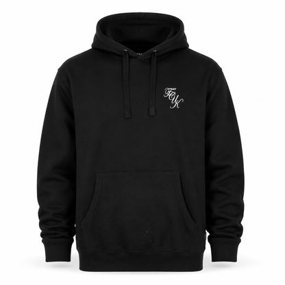 FCUK Men’s Black 2XL Pullover Hoodie Logo Drawstring Pocket