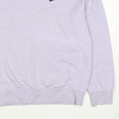 Nike Women’s Purple S Logo Crew Neck Raglan Sweatshirt