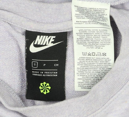 Nike Women’s Purple S Logo Crew Neck Raglan Sweatshirt