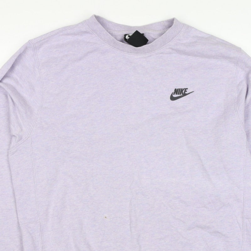 Nike Women’s Purple S Logo Crew Neck Raglan Sweatshirt