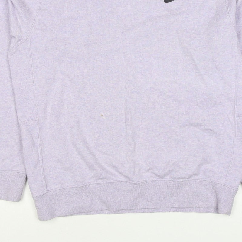 Nike Women’s Purple S Logo Crew Neck Raglan Sweatshirt