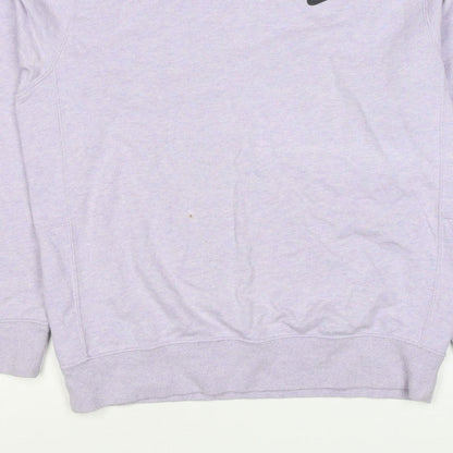 Nike Women’s Purple S Logo Crew Neck Raglan Sweatshirt