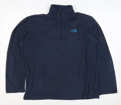 The North Face Men's Blue L 1/4 Zip Fleece Pullover Sweatshirt
