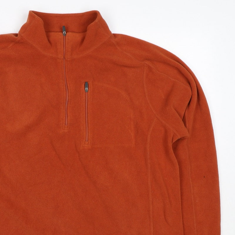 L.L.Bean Men’s Orange L 1/4 Zip Fleece Pullover Sweatshirt