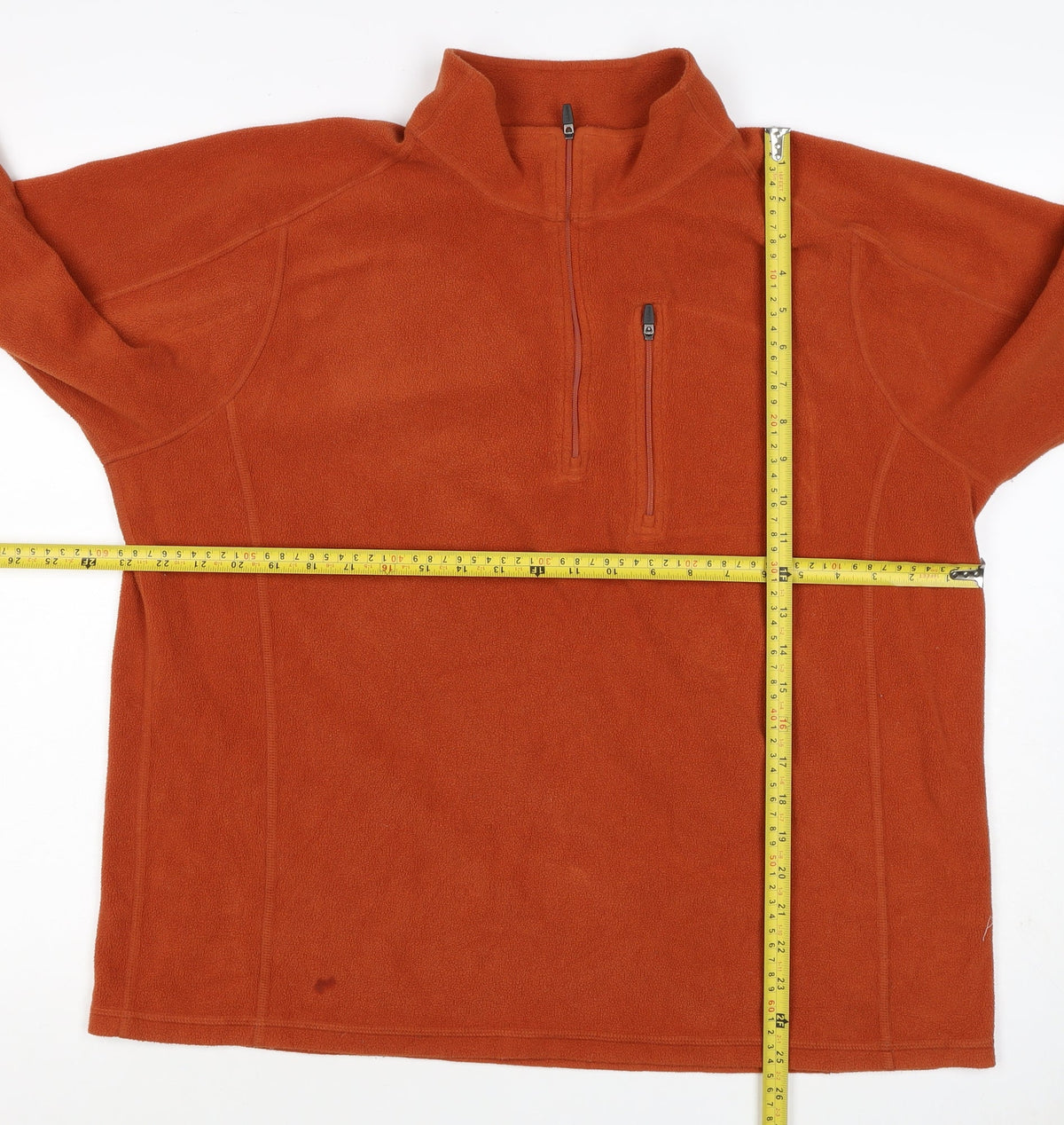 L.L.Bean Men’s Orange L 1/4 Zip Fleece Pullover Sweatshirt