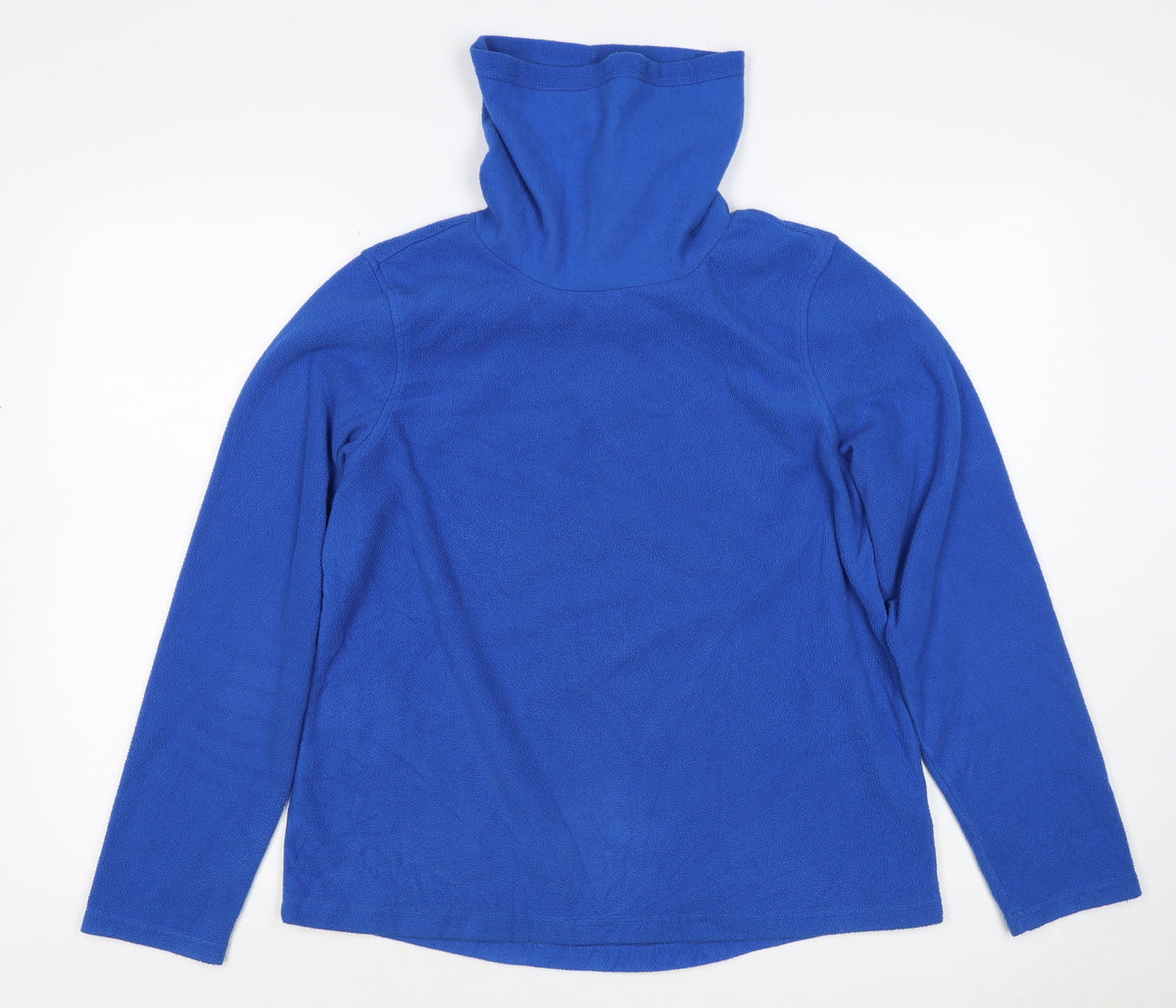 Lands' End Men’s Blue M Fleece Pullover High Neck Sweatshirt