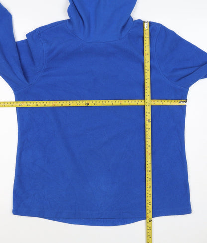 Lands' End Men’s Blue M Fleece Pullover High Neck Sweatshirt