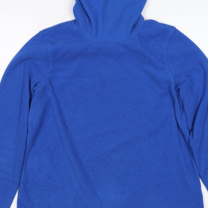 Lands' End Men’s Blue M Fleece Pullover High Neck Sweatshirt