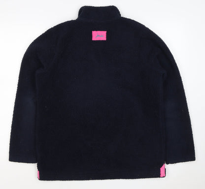 Joules Women’s Navy Size 12 Henley Teddy Fleece Sweatshirt