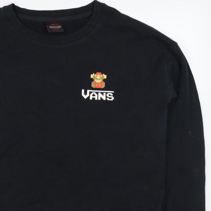 Vans Nintendo Men's Black M Mario Game Over Graphic Print Sweatshirt