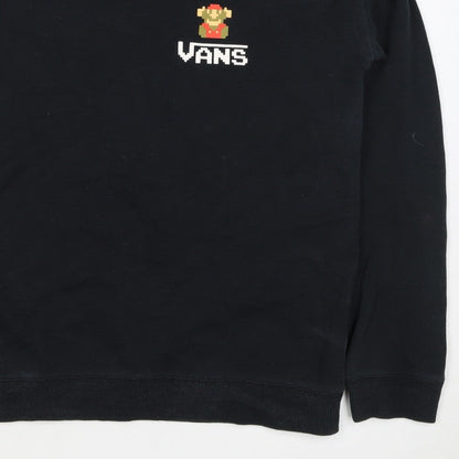 Vans Nintendo Men's Black M Mario Game Over Graphic Print Sweatshirt
