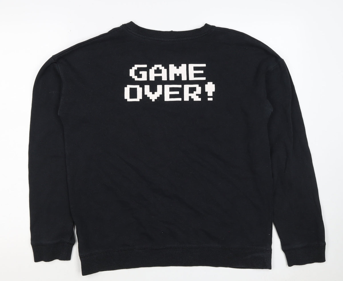 Vans Nintendo Men's Black M Mario Game Over Graphic Print Sweatshirt