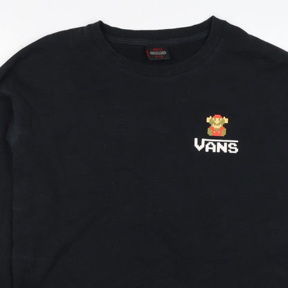 Vans Nintendo Men's Black M Mario Game Over Graphic Print Sweatshirt