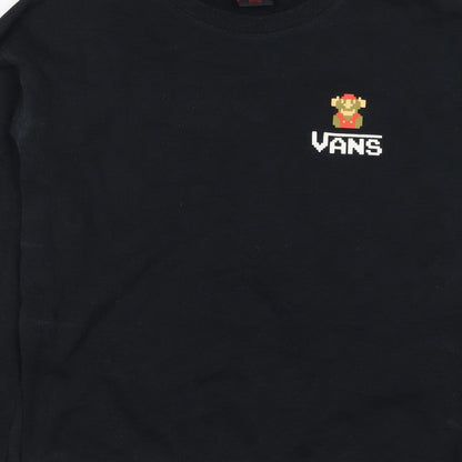 Vans Nintendo Men's Black M Mario Game Over Graphic Print Sweatshirt