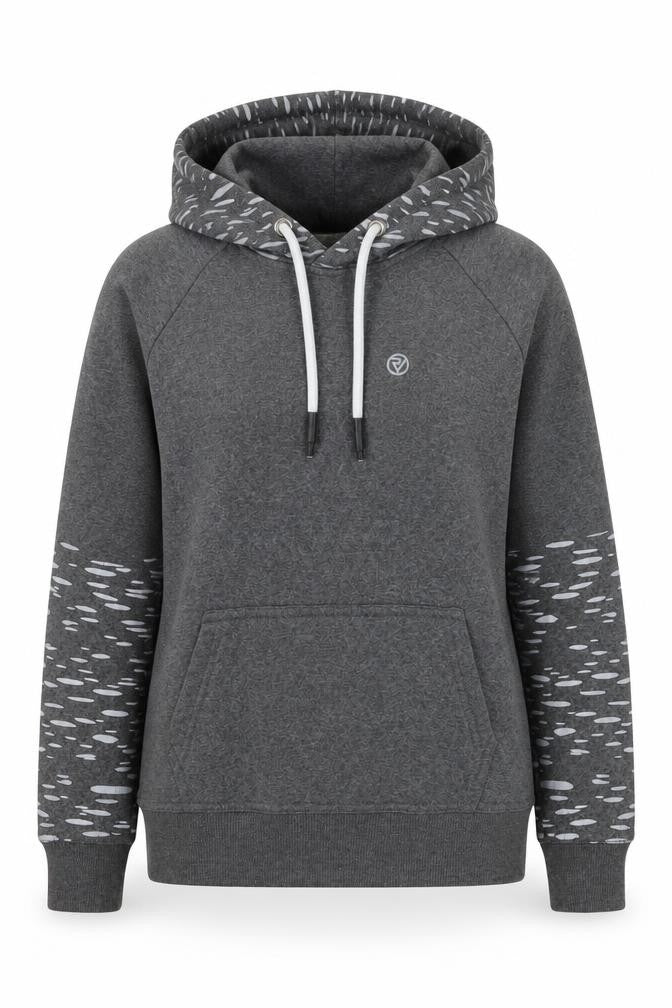 Proviz Women’s Grey Reflective Hooded Pullover Sweatshirt UK 12