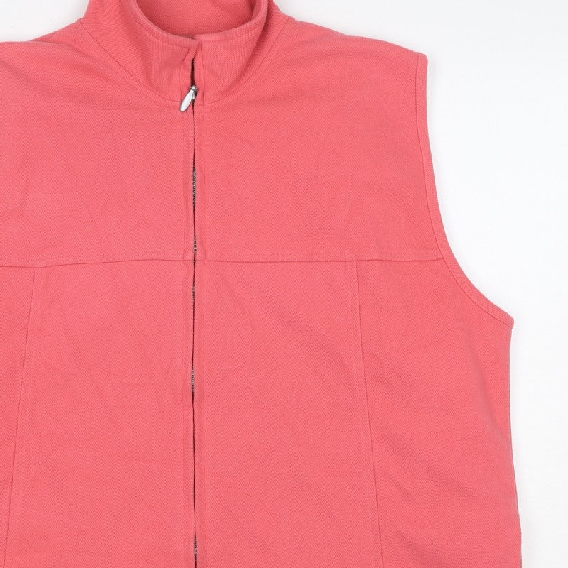 Stilo Women's Pink L Sleeveless Full Zip Polyester Waistcoat