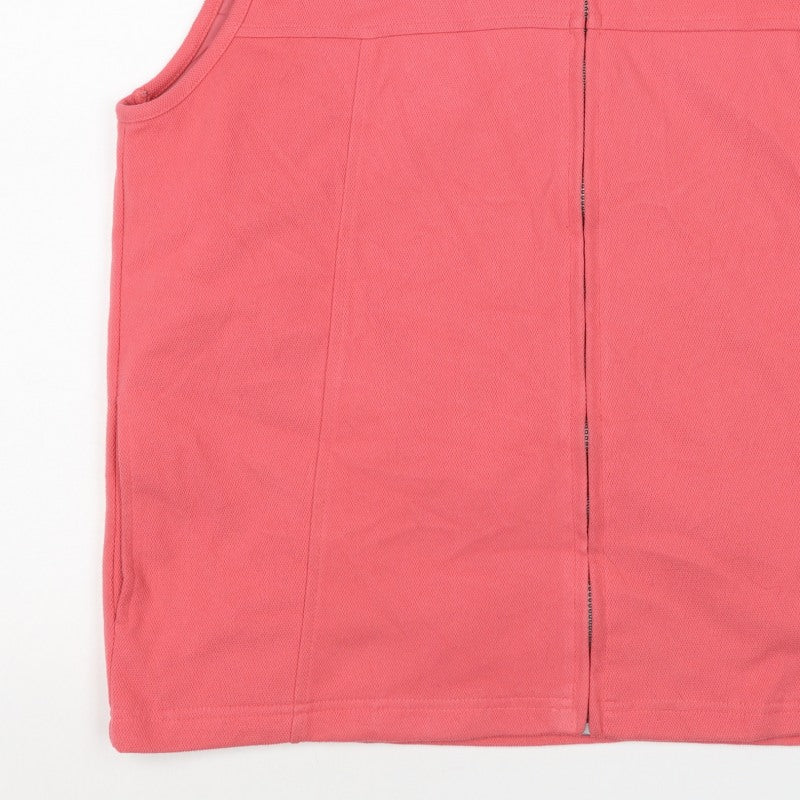 Stilo Women's Pink L Sleeveless Full Zip Polyester Waistcoat
