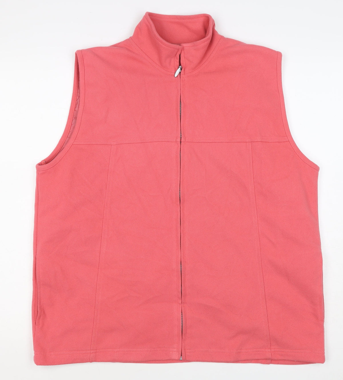Stilo Women's Pink L Sleeveless Full Zip Polyester Waistcoat