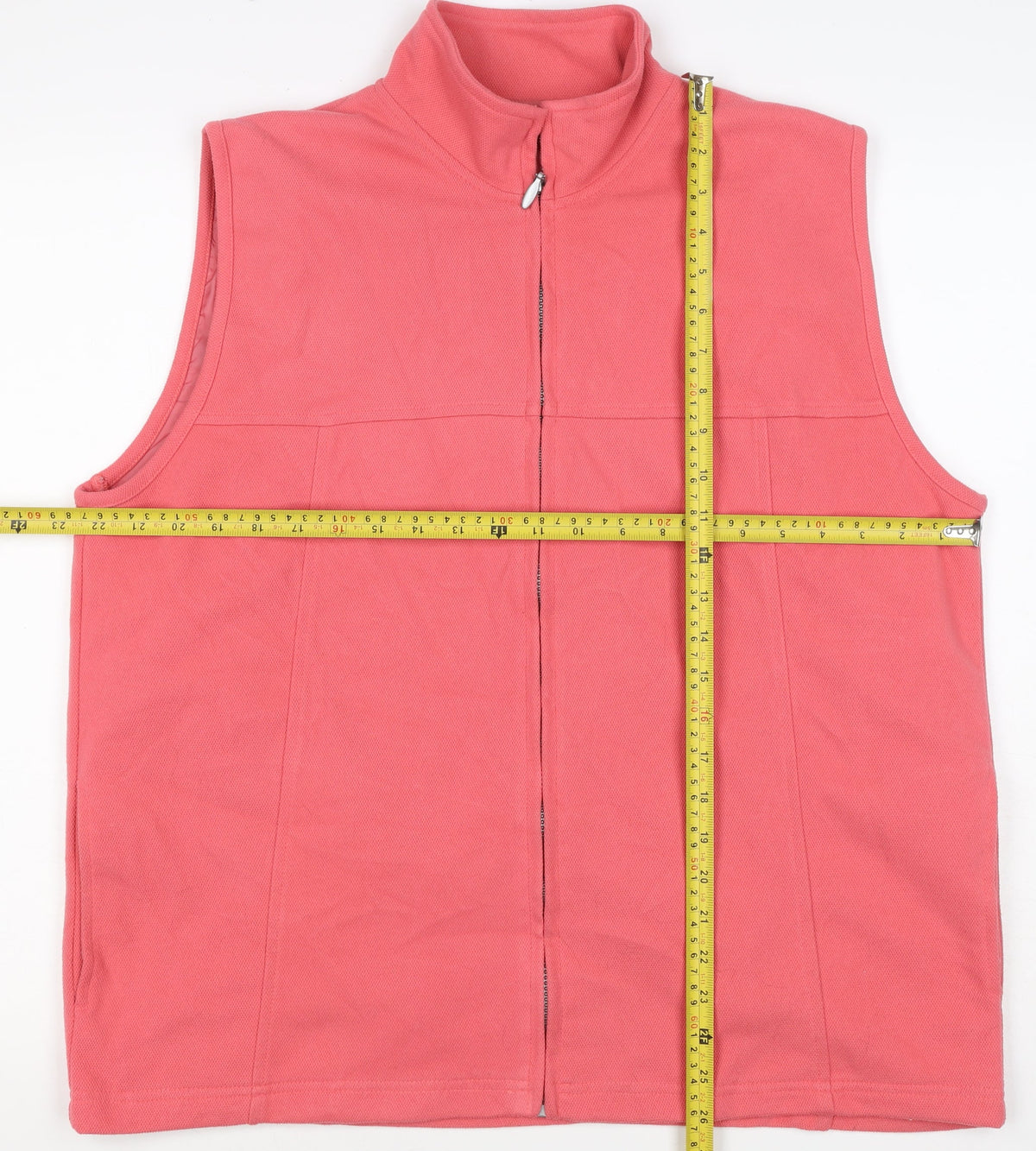 Stilo Women's Pink L Sleeveless Full Zip Polyester Waistcoat