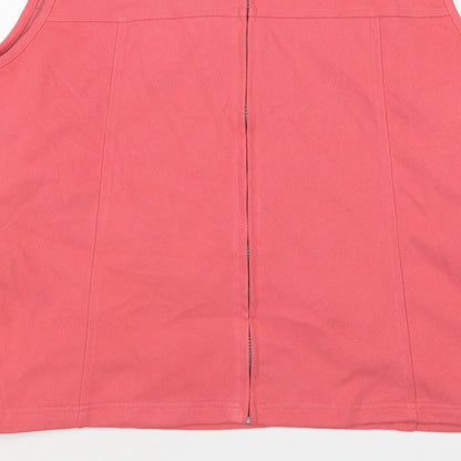 Stilo Women's Pink L Sleeveless Full Zip Polyester Waistcoat