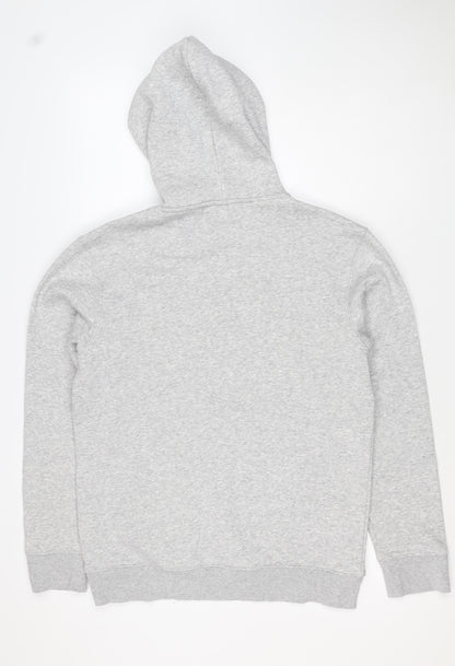 Peace Love World Men Grey S Pullover Hoodie Graphic Logo Pocket