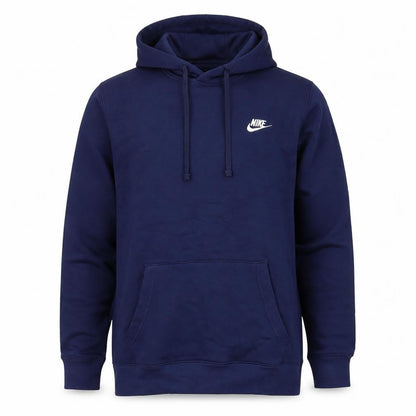 Nike Women Blue L Pullover Hoodie Logo Fleece Pockets
