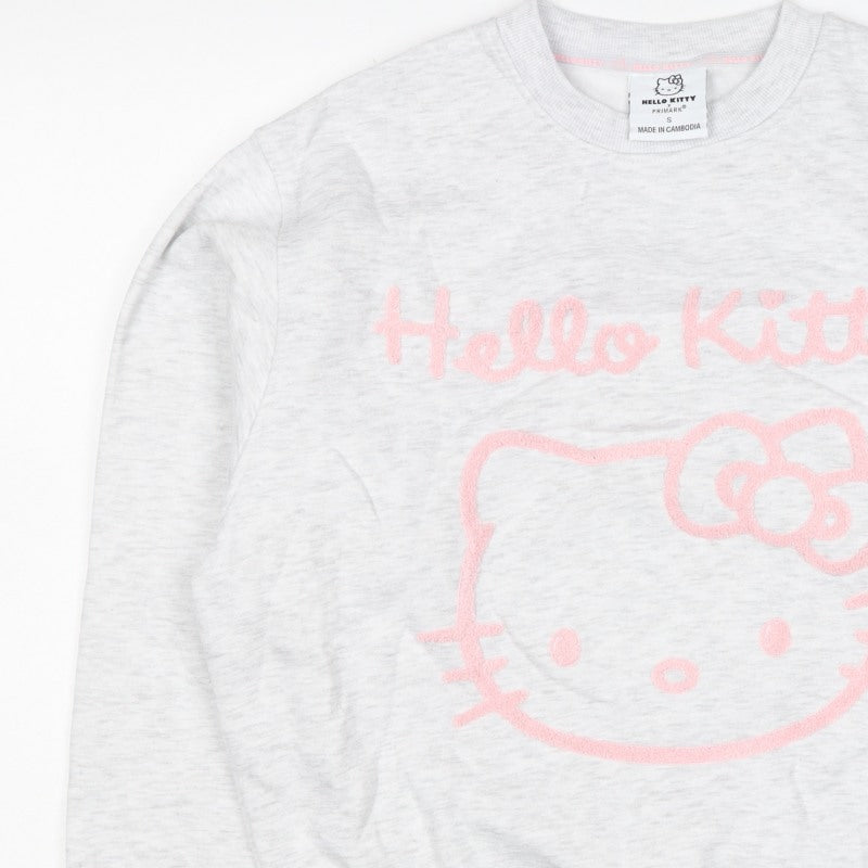 Primark Hello Kitty Women’s Grey Pink S Pullover Sweatshirt