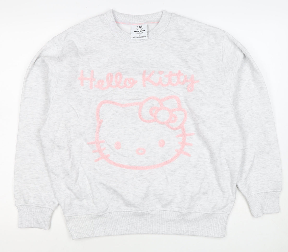 Primark Hello Kitty Women’s Grey Pink S Pullover Sweatshirt