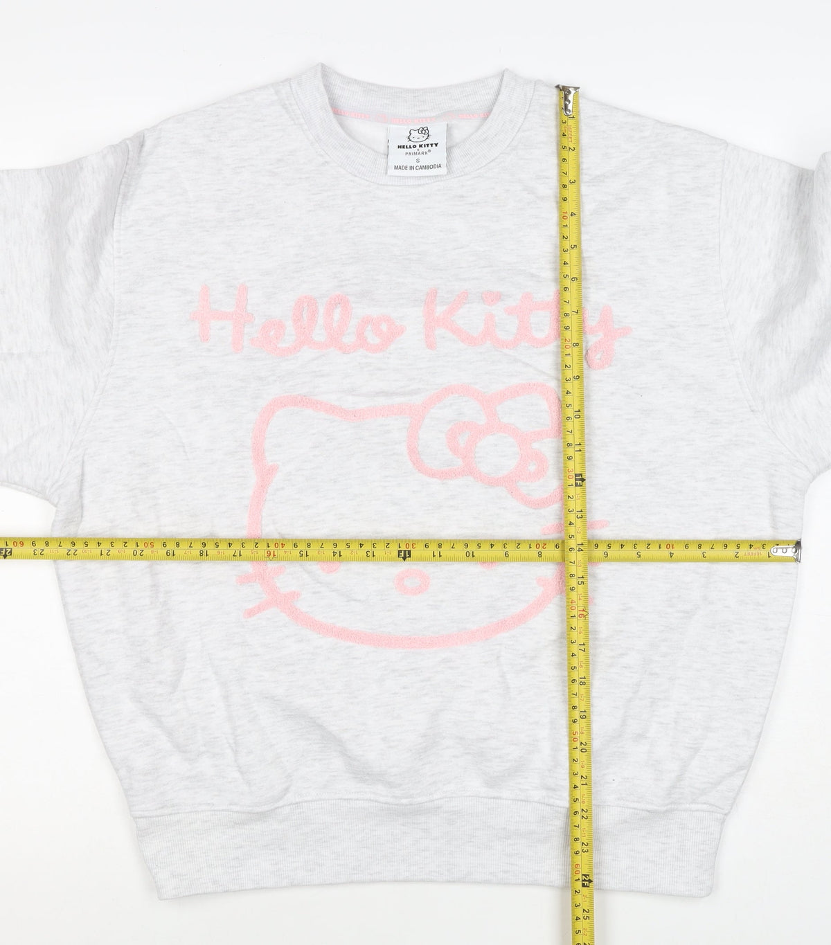 Primark Hello Kitty Women’s Grey Pink S Pullover Sweatshirt