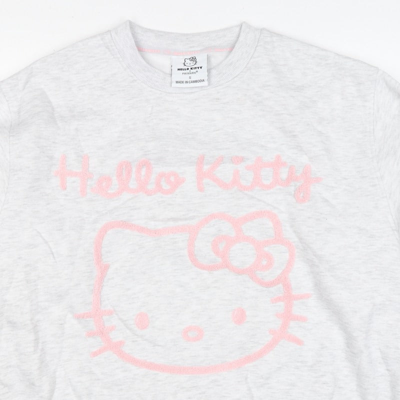 Primark Hello Kitty Women’s Grey Pink S Pullover Sweatshirt