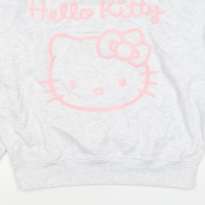 Primark Hello Kitty Women’s Grey Pink S Pullover Sweatshirt