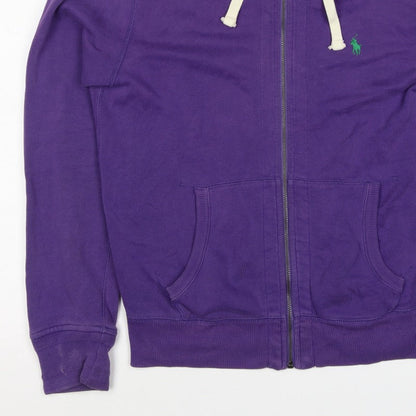 Polo Ralph Lauren Men’s Purple S Full Zip Logo Hoodie Cotton