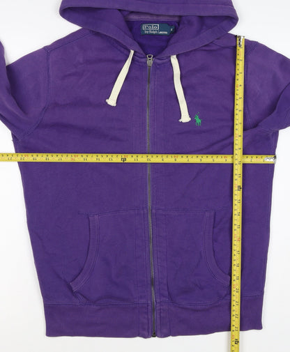Polo Ralph Lauren Men’s Purple S Full Zip Logo Hoodie Cotton