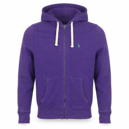 Polo Ralph Lauren Men’s Purple S Full Zip Logo Hoodie Cotton