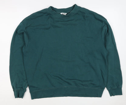 Monki Women Green M UK 12 Crew Neck Pullover Sweatshirt