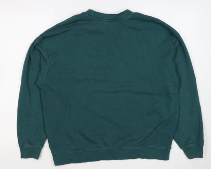 Monki Women Green M UK 12 Crew Neck Pullover Sweatshirt