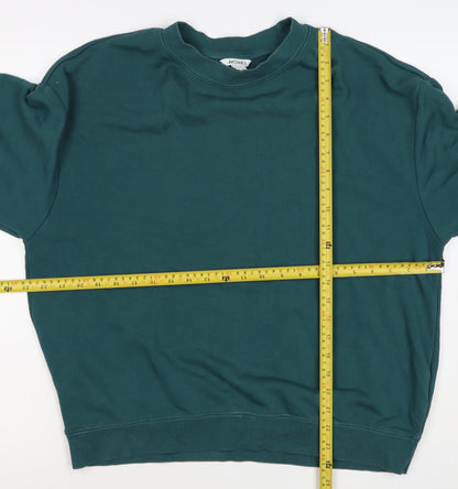 Monki Women Green M UK 12 Crew Neck Pullover Sweatshirt