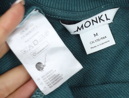 Monki Women Green M UK 12 Crew Neck Pullover Sweatshirt