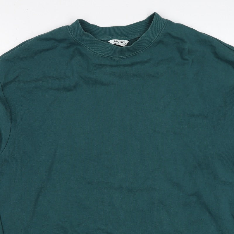 Monki Women Green M UK 12 Crew Neck Pullover Sweatshirt