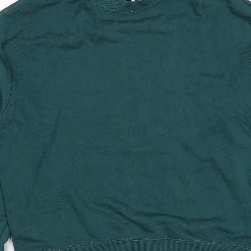 Monki Women Green M UK 12 Crew Neck Pullover Sweatshirt