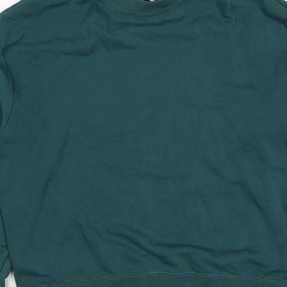 Monki Women Green M UK 12 Crew Neck Pullover Sweatshirt